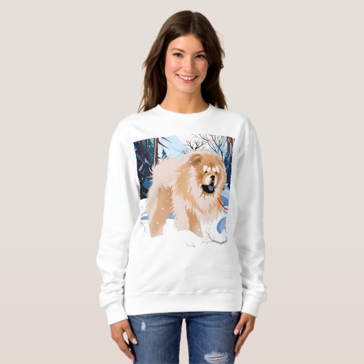 Sweatshirt OVER THE RIVER Red Chow chemise tous les styles (Devant entier)