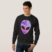 Sweatshirt OVNI couleur tête Alien (Devant entier)
