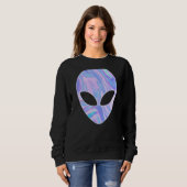 Sweatshirt OVNI couleur tête Alien (Devant entier)