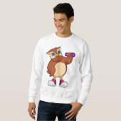 Sweatshirt Owl Fitness Dumbbell (Devant entier)