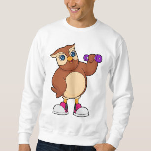 Sweatshirt Owl Fitness Dumbbell
