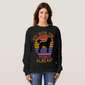 Sweatshirt Oy avec les canicules déjà (Devant entier)