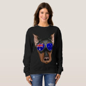Sweatshirt OZ Flag German Pinscher Dog Australia Pocket (Devant entier)