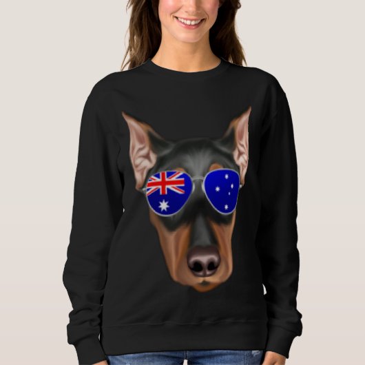 Sweatshirt OZ Flag German Pinscher Dog Australia Pocket (Devant)