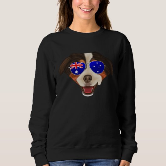 Sweatshirt OZ Flag Miniature American Shepherd Dog Australia (Devant)