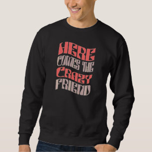 Sweatshirt P de Fille Folle Rétro Correspondant Enterrement d