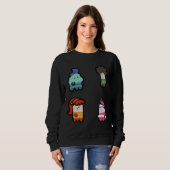 Sweatshirt Pack d'autocollants à crochets de poisson (Devant entier)