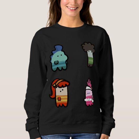 Sweatshirt Pack d'autocollants à crochets de poisson (Devant)