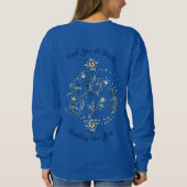 Sweatshirt Paillettes de Nouvel An Bleu Étincelant Étoiles de (Dos)