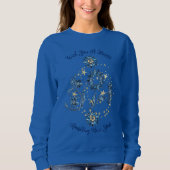 Sweatshirt Paillettes de Nouvel An Bleu Étincelant Étoiles de (Devant)