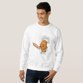 Sweatshirt Pain comme cuisson avec broche à rouleaux (Devant entier)
