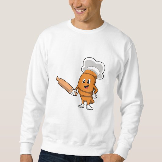 Sweatshirt Pain comme cuisson avec broche à rouleaux (Devant)