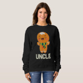 Sweatshirt Pain d'épice oncle drôle mignon Cookie Noël Chir (Devant entier)
