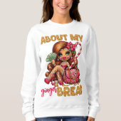 Sweatshirt Pain d'épices Diva Drôle Noël urbain (Devant)