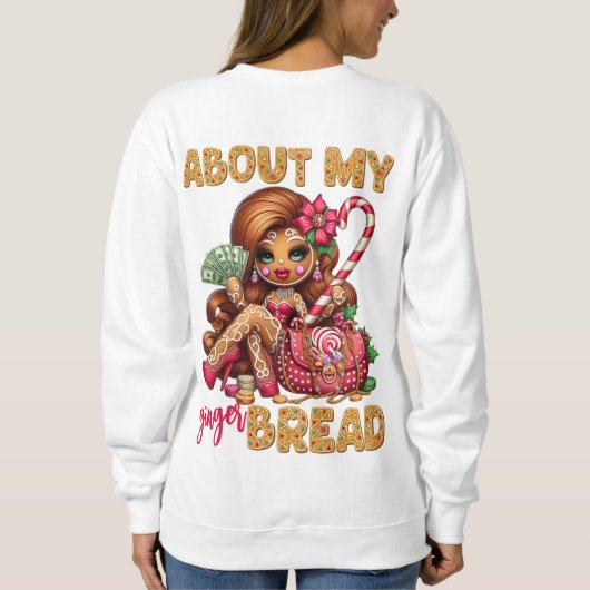 Sweatshirt Pain d'épices Diva Drôle Noël urbain (Dos)