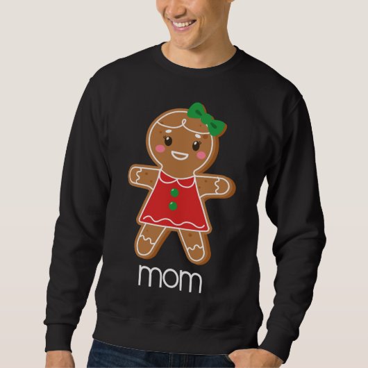 Sweatshirt Pain d'épices Maman Pyjama de correspondance Noël (Devant)