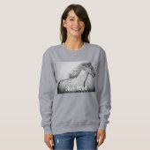 Sweatshirt Paint Horse Galloping s'enfuit (Devant entier)