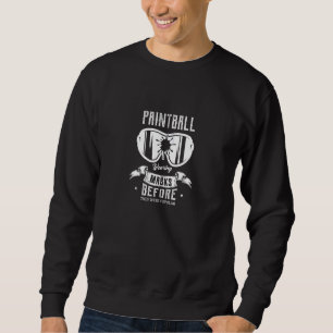 Sweatshirt Paintball Portant Des Masques Avant Qu'Ils Ne Soie