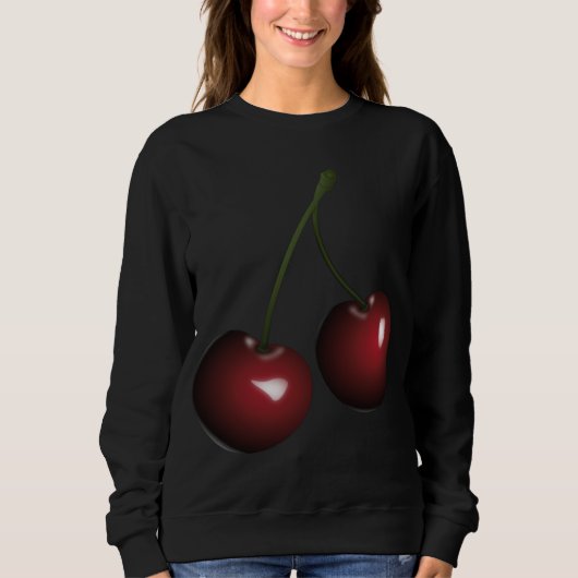 Sweatshirt Paire délicieuse de cerises Fruit Snack (Devant)