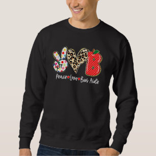 Sweatshirt Paix Amour Bus Aide Retour à l'école 1