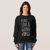 Sweatshirt Paix Amour & Cochons d'Inde (Devant entier)