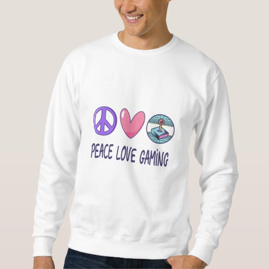 Sweatshirt Paix Amour Gaming (Devant)