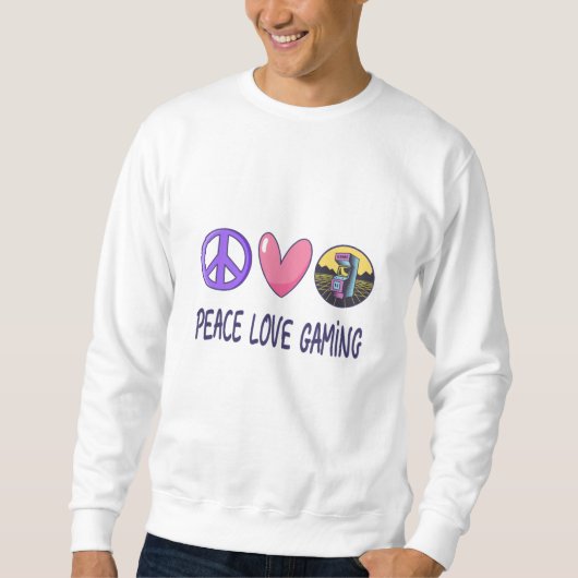 Sweatshirt Paix Amour Gaming (Devant)