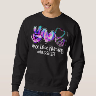 Sweatshirt Paix Amour Infirmière Infirmière Vie Pour Infirmiè