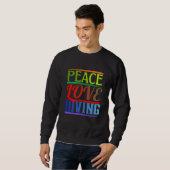 Sweatshirt paix amour plongée (Devant entier)