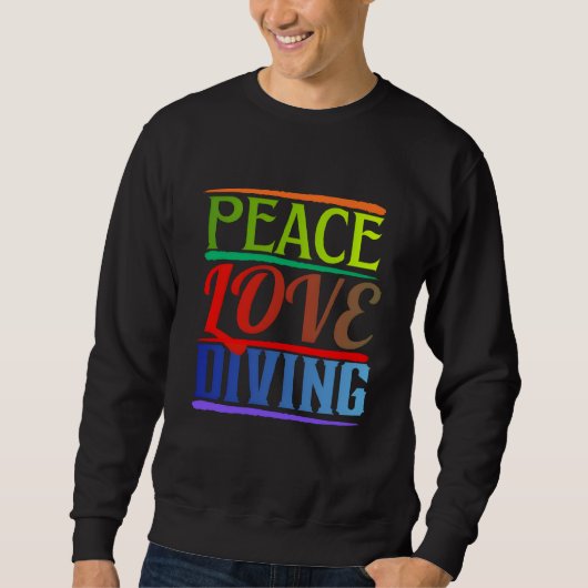 Sweatshirt paix amour plongée (Devant)