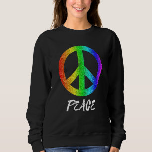 Sweatshirt Paix Liberté 60s Fierté Arc-en-Ciel de Paix Equali