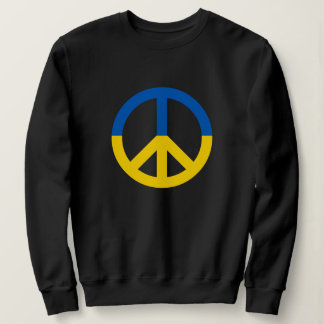 Sweatshirt Paix pour l'Ukraine Couleurs du drapeau bleu jaune