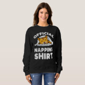 Sweatshirt Pajama couché officiel de chat Napping de chat (Devant entier)