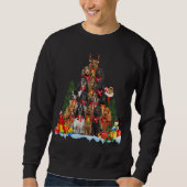 Sweatshirt Pajama de Noël Anglais Cocker Espagnol Xmas Tree (Devant)