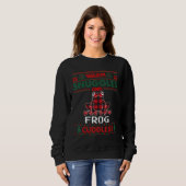 Sweatshirt Pajama de Noël de l'amant de grenouille laide Swea (Devant entier)