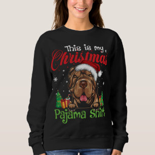 Sweatshirt Pajama de Noël de Shar Pei Drôle Amusant Adulte Ch