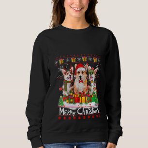Sweatshirt Pajama de Noël des femmes Corgi Tree Xmas Ugly Chr