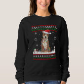 Sweatshirt Pajama de Noël Pitbula Santa Hat Tree Light Chien (Devant)