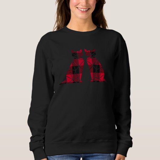 Sweatshirt Pajama plaid de Buffalo en polygone géométrique (Devant)