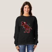 Sweatshirt Pajamas de Noël de Red Buffalo Plaid T Rex Dinosau (Devant entier)