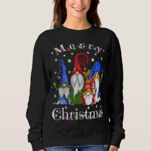 Sweatshirt Pajamas de Noël Gnome - Garden Gnome Joyeux Chris