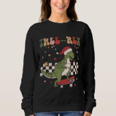 Sweatshirt Pajamas rétro Noël Dinosaur Arbre Rex Trex Ska (Devant)