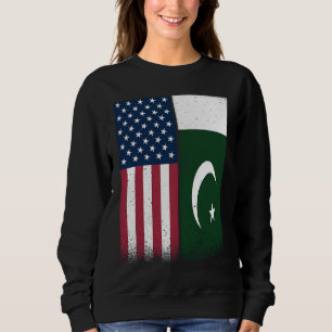 Sweatshirt Pakistan Drapeaux américains pakistanais fiers US