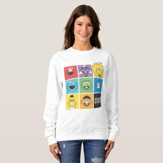 Sweatshirt Pal de rue Sésame | Blocs de couleurs (Devant entier)