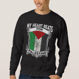 Sweatshirt Palestine Coeur Gaza Paix racines palestiniennes