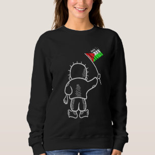 Sweatshirt Palestine Drapeau de Gaza avec Handala