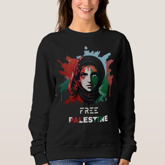 Sweatshirt palestine libre (Devant)