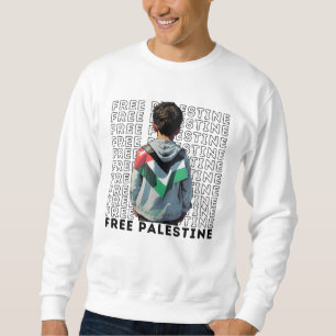 Sweatshirt PALESTINE LIBRE blanc