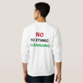 SWEATSHIRT PALESTINE LIBRE NON AUX CRIMES DE GUERRE APARTHEID (Dos entier)