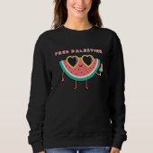 Sweatshirt palestine libre Watermelon Palestine mignon coloré (Devant)